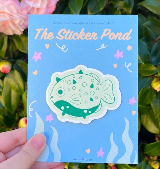 Pufferfish Sticker Pond